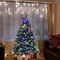 5ft Pre-Lit Snowy Christmas Hinged Tree 11 Flash Modes w/ 250 Multi-Color Lights